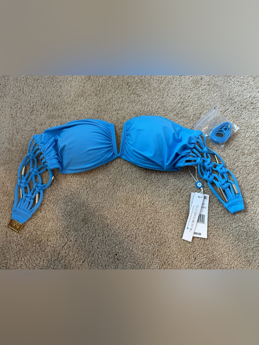 🆕 Bleu Rod Beattie Bandeau Bikini Top